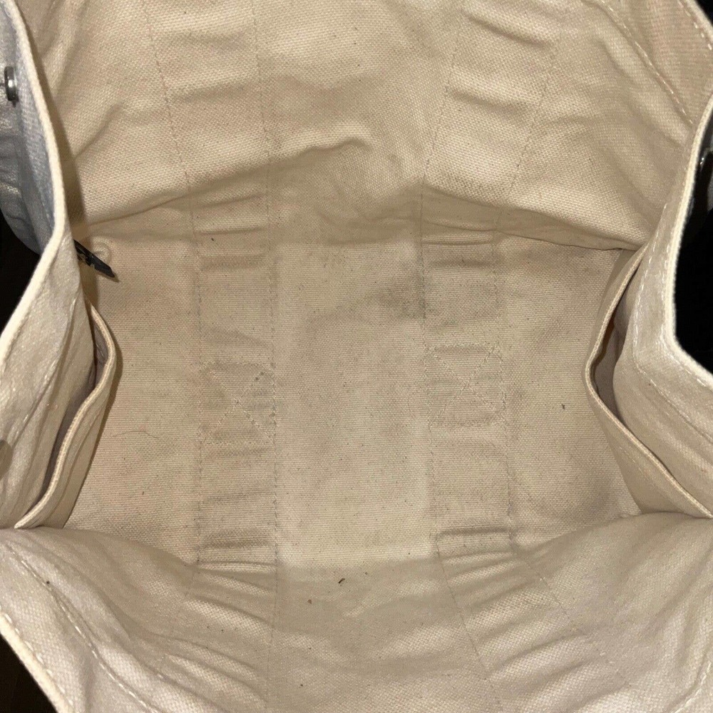 Hermes Bora Bora Canvas Tote Bag Ivory Purple - Picture 12 of 15